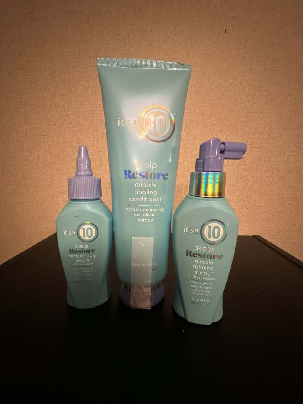 Its a 10 Scalp Restore Trio Set Tingling Conditioner Serum Miracle Calming Spray